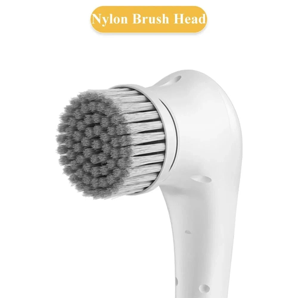 5-in-1 Electric Cleaning Brush - Multifunctional, Waterproof, 5 Brush Heads - Kitchen & Bathroom Cleaning Tool