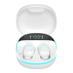 New TWS Earbuds Bluetooth 5.2 Luxury Earphone Smart Digital Touch Wireless Headphones With Mic Waterproof Sports Game Headset YQ12-White CHINA