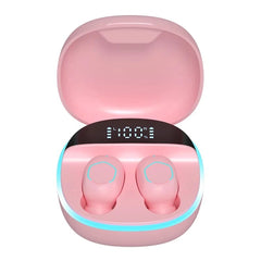 New TWS Earbuds Bluetooth 5.2 Luxury Earphone Smart Digital Touch Wireless Headphones With Mic Waterproof Sports Game Headset YQ12-Pink CHINA