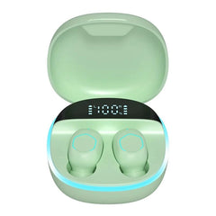 New TWS Earbuds Bluetooth 5.2 Luxury Earphone Smart Digital Touch Wireless Headphones With Mic Waterproof Sports Game Headset YQ12-Green CHINA