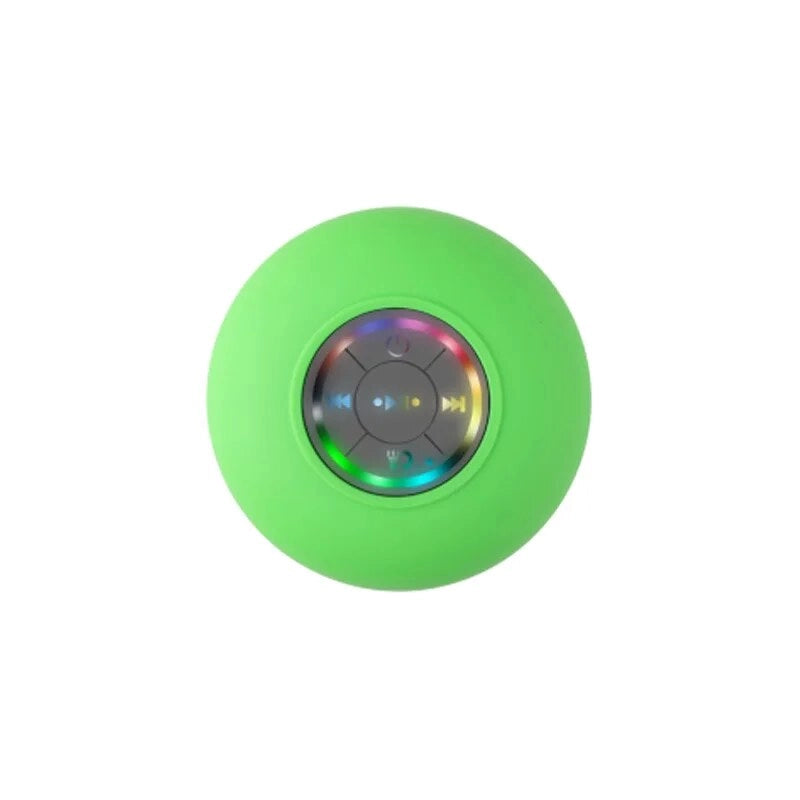 Waterproof Bluetooth Speaker - Hands-Free, Wireless, RGB Lights" "Shower, Bathroom, Car - Ultimate Waterproof Bluetooth Speaker green