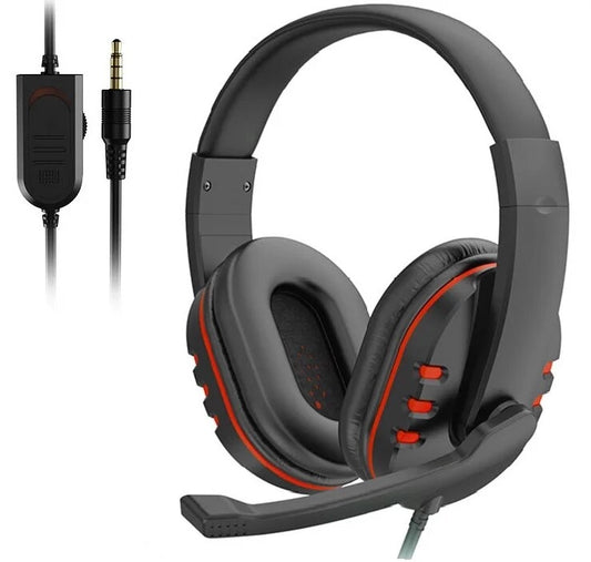 Premium Gaming Headset with Noise-Cancelling Mic and Volume Control for PS4/PC Red CHINA