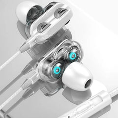 HiFi Stereo Noise Reduction Earphones for iPhone/Android - In-Ear/Over-Ear - 3.5mm Jack