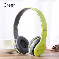 Foldable Wireless Headphones 5.0 - P47 Bluetooth for iPhone/Android/Huawei - TF Card Compatible P47 Green