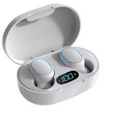 Wireless Bluetooth Earbuds - HIFI Sound, Waterproof, for All Smartphones - Includes Charger & Instructions WHITE