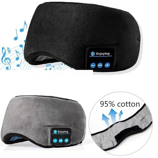 Wireless Bluetooth Sleep Headphones Eye Mask - Soft and Comfortable - 10m Bluetooth Range - 7h Music Playtime