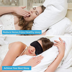 Wireless Bluetooth Sleep Headphones Eye Mask - Soft and Comfortable - 10m Bluetooth Range - 7h Music Playtime