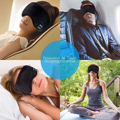 Wireless Bluetooth Sleep Headphones Eye Mask - Soft and Comfortable - 10m Bluetooth Range - 7h Music Playtime