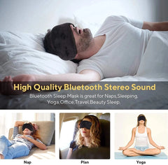 Wireless Bluetooth Sleep Headphones Eye Mask - Soft and Comfortable - 10m Bluetooth Range - 7h Music Playtime