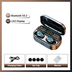 9D HIFI Wireless Earbuds with Mic and 3500mAh Charging Box - TWS Bluetooth Headphones