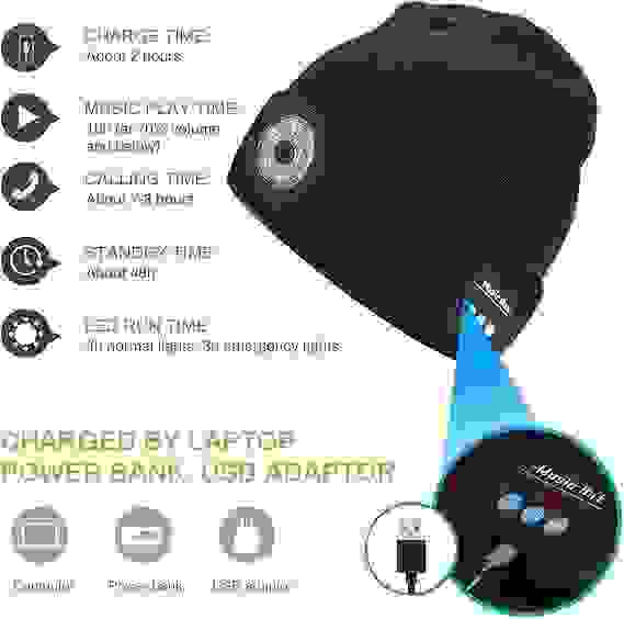 Bluetooth Beanie with LED Light - Stay Cozy and Bright Anywhere - MyAudioSounds