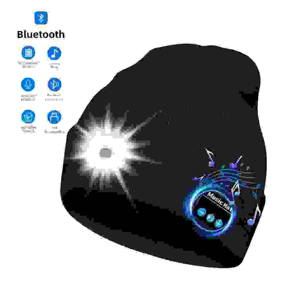 Bluetooth Beanie with LED Light - Stay Cozy and Bright Anywhere - MyAudioSounds