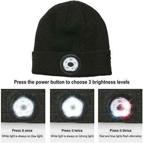 Myaudiosounds Wireless Bluetooth Beanie with LED Lights and Speakers - MyAudioSounds