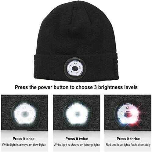 Myaudiosounds Wireless Bluetooth Beanie with LED Lights and Speakers - MyAudioSounds