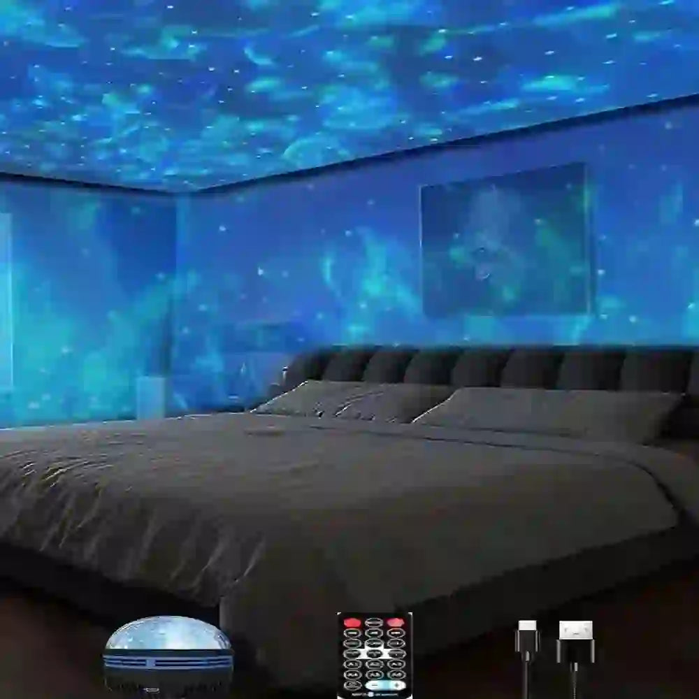 Galaxy Star Projector - 7 Colors Night Light for Relaxation and Decor - MyAudioSounds