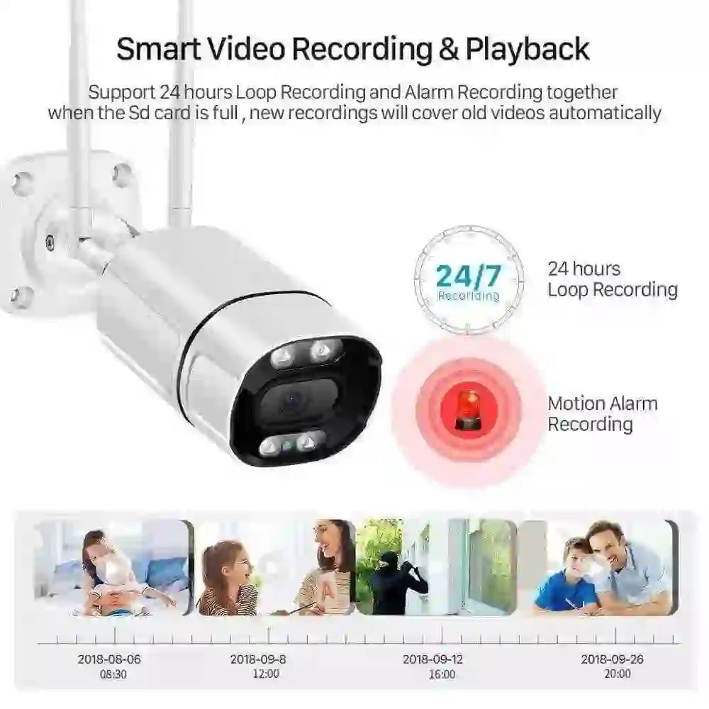 Myaudiosounds 5MP WiFi Outdoor Security Camera with AI for Ultimate Protection - MyAudioSounds