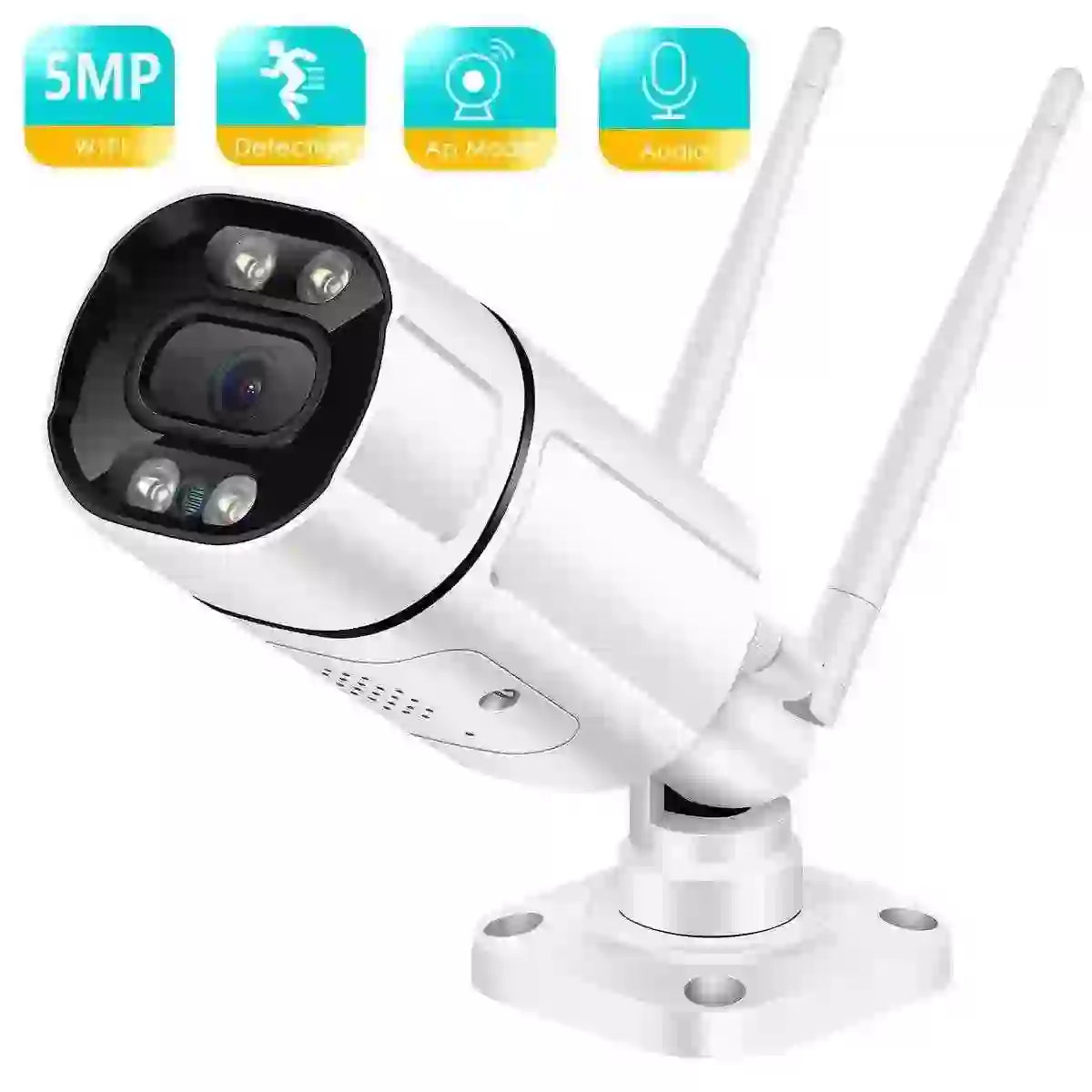 Myaudiosounds 5MP WiFi Outdoor Security Camera with AI for Ultimate Protection - MyAudioSounds