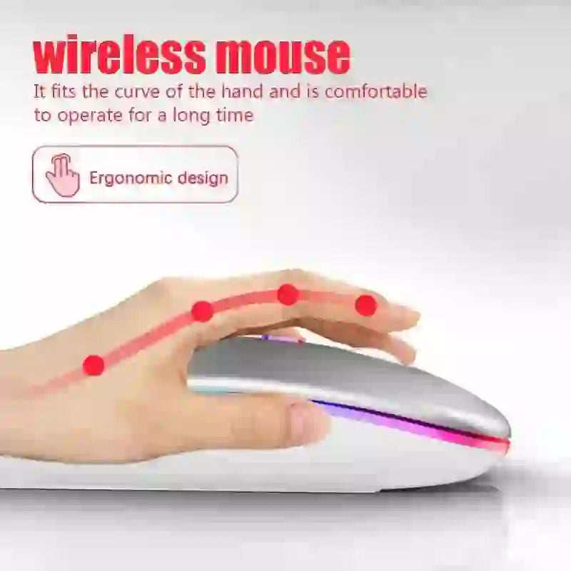 Ergonomic Bluetooth Gaming Mouse with RGB Wireless Technology - MyAudioSounds