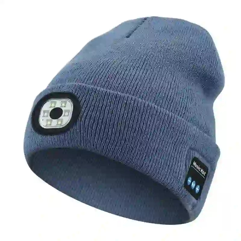 Bluetooth Beanie with LED Light - Stay Cozy and Bright Anywhere - MyAudioSounds