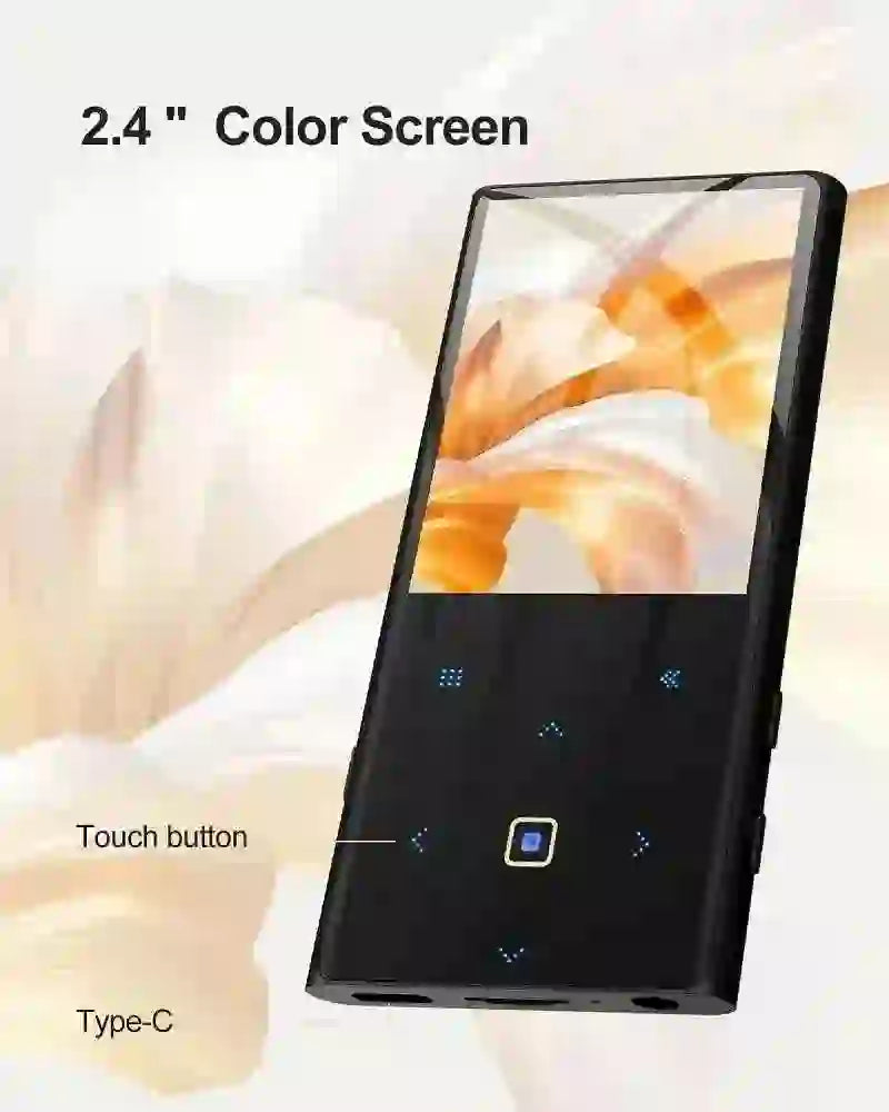 BENJIE M2 Bluetooth MP3 Player 32GB - Portable Music Player with FM Radio and Clip - MyAudioSounds