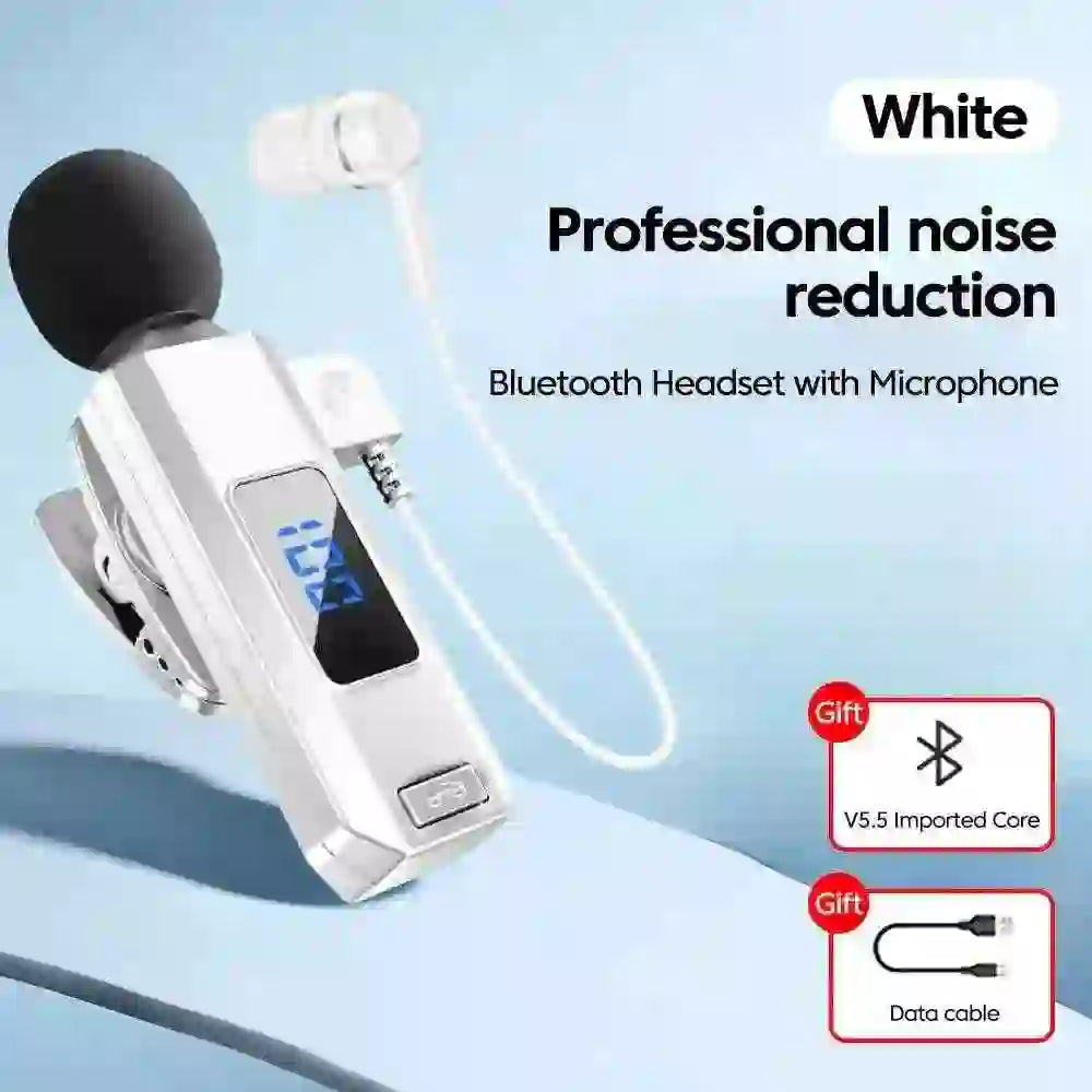 Myaudiosounds Bluetooth Collar-Clip Earbuds - Wireless Earbuds with Bluetooth 5.5 - MyAudioSounds