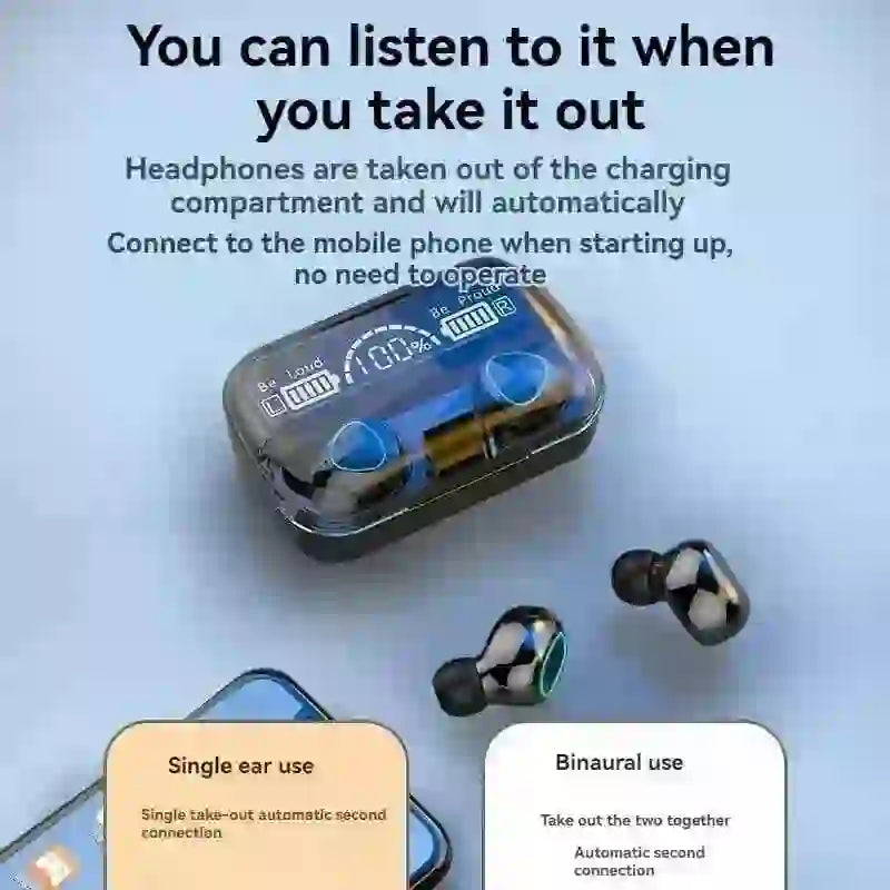 M10 TWS Bluetooth Earbuds with Mic for Sport - MyAudioSounds