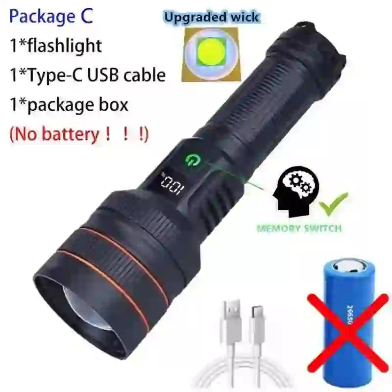 High-Power USB Rechargeable LED Spotlight - Bright, Portable, and Efficient - MyAudioSounds