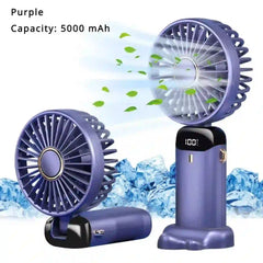Portable Mini Fan - Rechargeable 5000mAh USB Mini Fan - MyAudioSounds