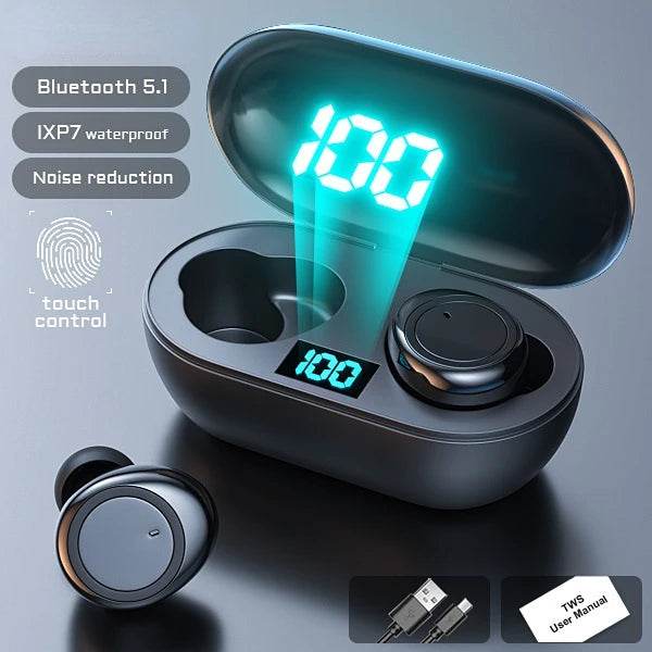 Myaudiosounds - Waterproof TWS Bluetooth Earphones with HD Mic - MyAudioSounds