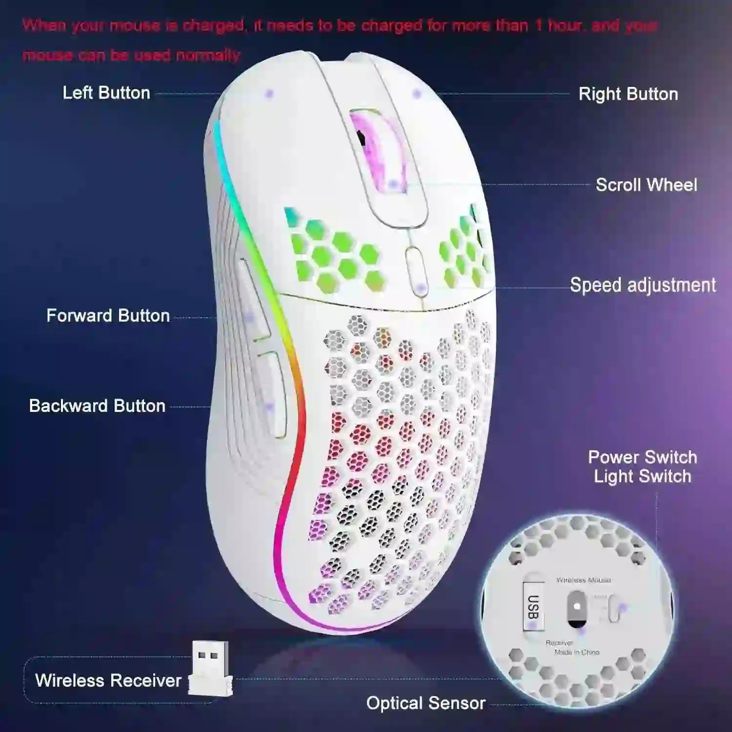 Ergonomic RGB Gaming Mouse for Ultimate Comfort and Style - MyAudioSounds