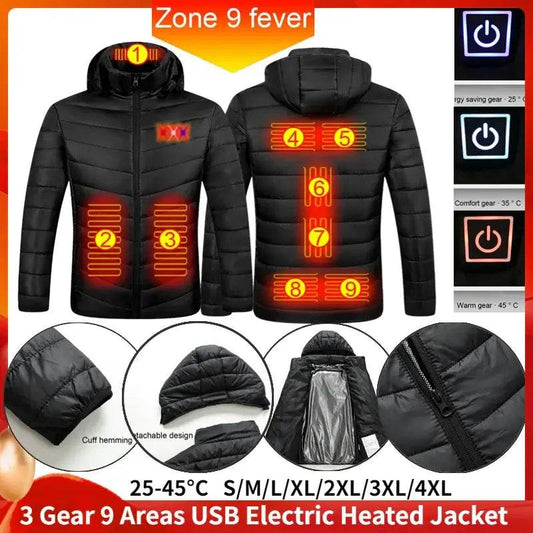 Myaudiosounds - Heated Jacket with Smart Thermostat - 9 Zones - MyAudioSounds