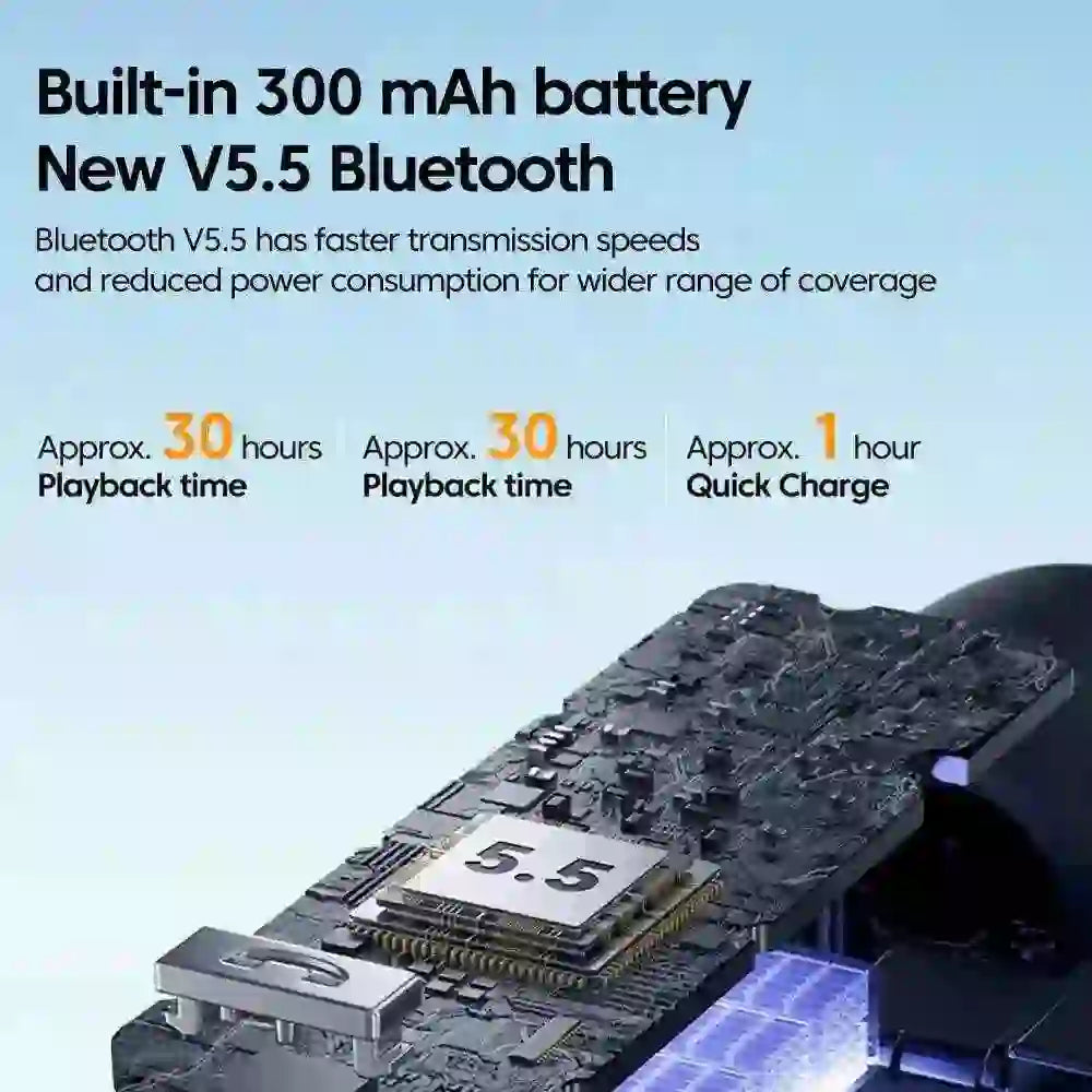 Myaudiosounds Bluetooth Collar-Clip Earbuds - Wireless Earbuds with Bluetooth 5.5 - MyAudioSounds