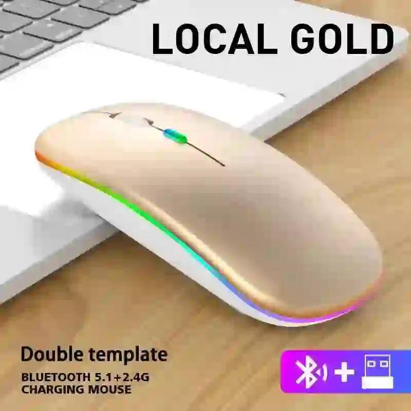 Ergonomic Bluetooth Gaming Mouse with RGB Wireless Technology - MyAudioSounds