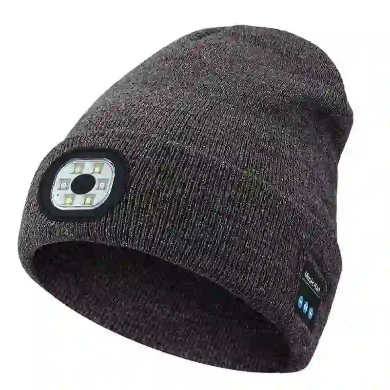 Bluetooth Beanie with LED Light - Stay Cozy and Bright Anywhere - MyAudioSounds