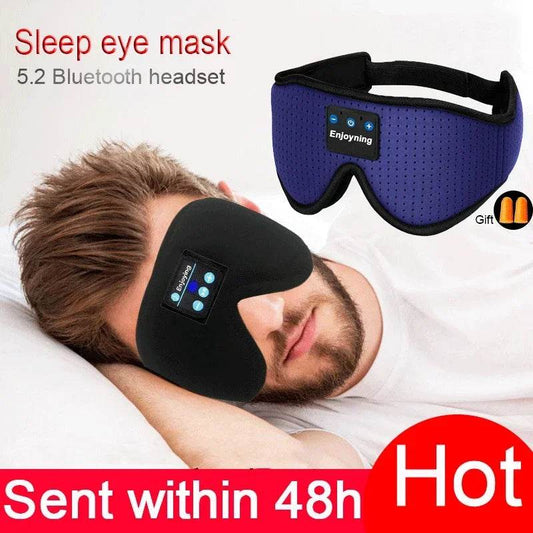 Myaudiosounds - Bluetooth Sleep Eye Mask with Music & Mic - MyAudioSounds