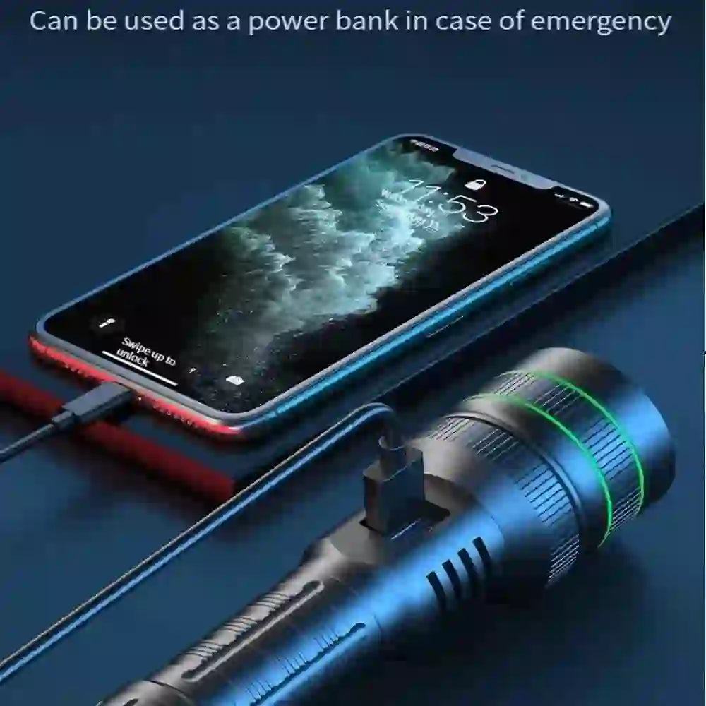 High-Power USB Rechargeable LED Spotlight - Bright, Portable, and Efficient - MyAudioSounds