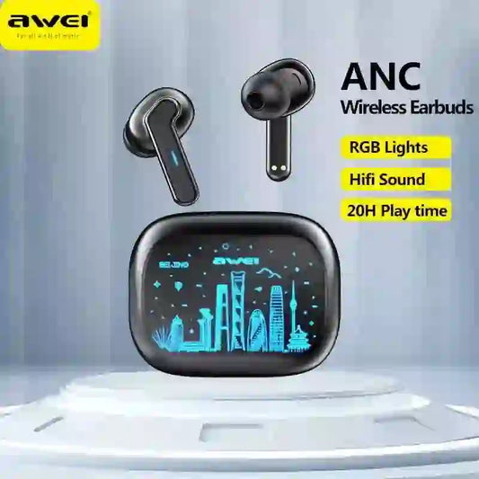 Awei T53 Bluetooth Earphones with ANC for Superior Sound Quality - MyAudioSounds