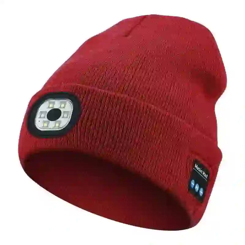 Bluetooth Beanie with LED Light - Stay Cozy and Bright Anywhere - MyAudioSounds