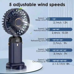 Portable Mini Fan - Rechargeable 5000mAh USB Mini Fan - MyAudioSounds