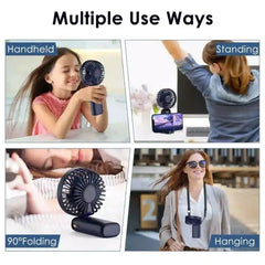 Portable Mini Fan - Rechargeable 5000mAh USB Mini Fan - MyAudioSounds