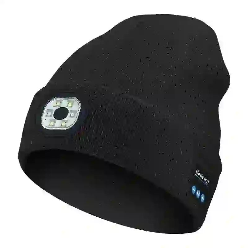Bluetooth Beanie with LED Light - Stay Cozy and Bright Anywhere - MyAudioSounds
