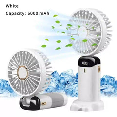 Portable Mini Fan - Rechargeable 5000mAh USB Mini Fan - MyAudioSounds