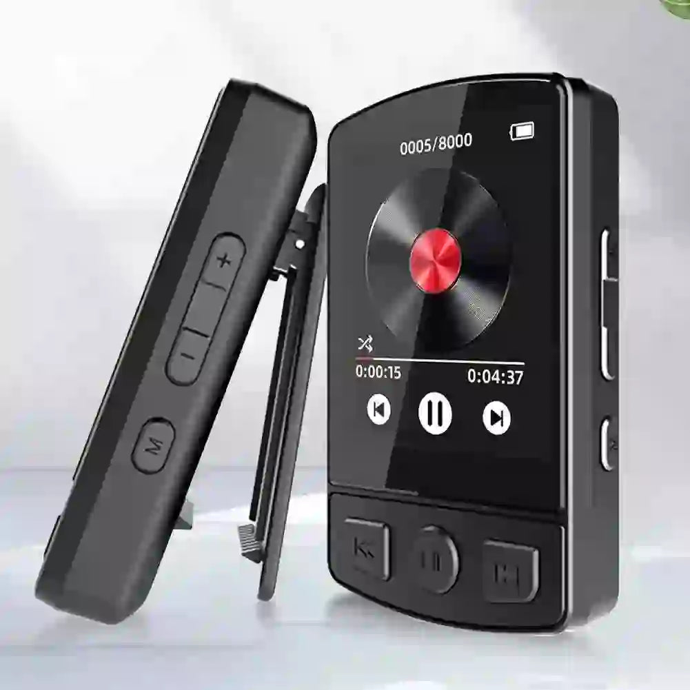 Bluetooth MP3 Player with Clip & Storage - Mini Design, Wireless Music - MyAudioSounds