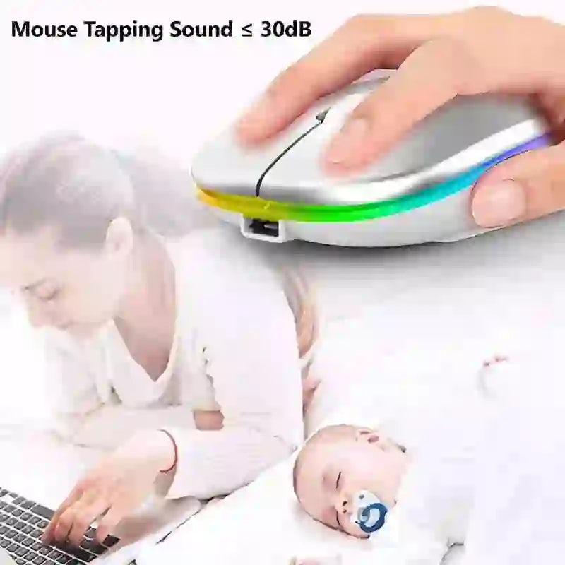 Ergonomic Bluetooth Gaming Mouse with RGB Wireless Technology - MyAudioSounds