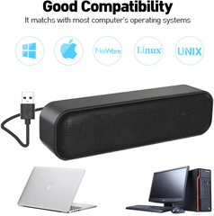 Myaudiosounds USB Wired Stereo Soundbar Speakers for Enhanced Audio Experience - MyAudioSounds