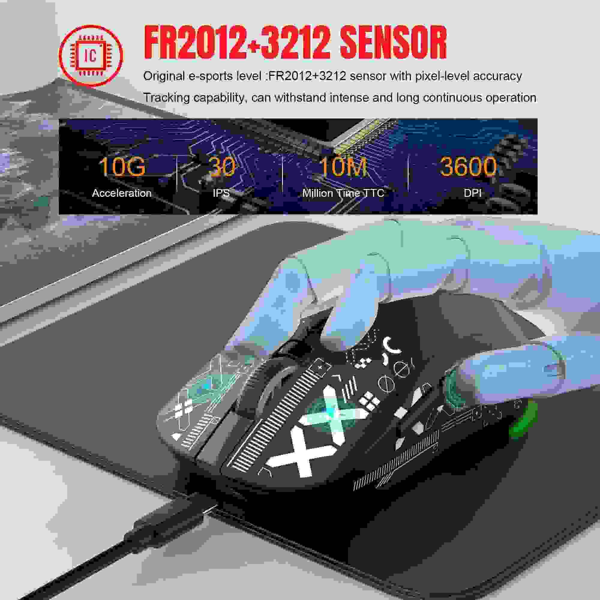T90 RGB Gaming Mouse - Wireless Bluetooth Gaming Mouse - MyAudioSounds
